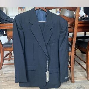 Jones New York Classic Blue Suit Jacket And Suit Pants Size 44 Long 35 Waist